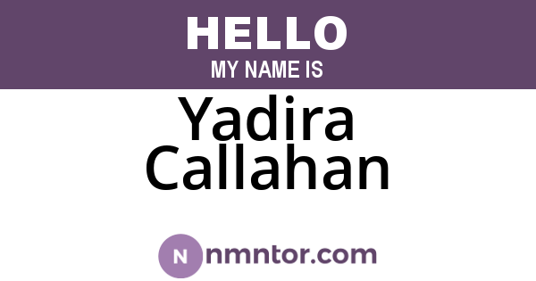 Yadira Callahan