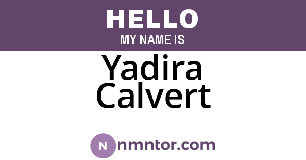 Yadira Calvert