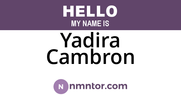 Yadira Cambron