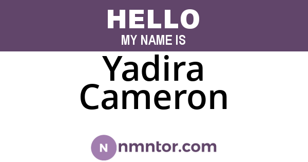Yadira Cameron