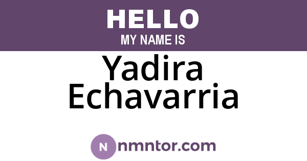 Yadira Echavarria