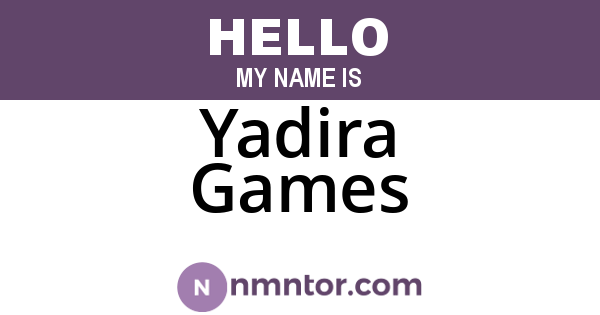 Yadira Games
