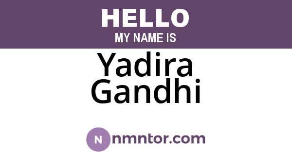 Yadira Gandhi