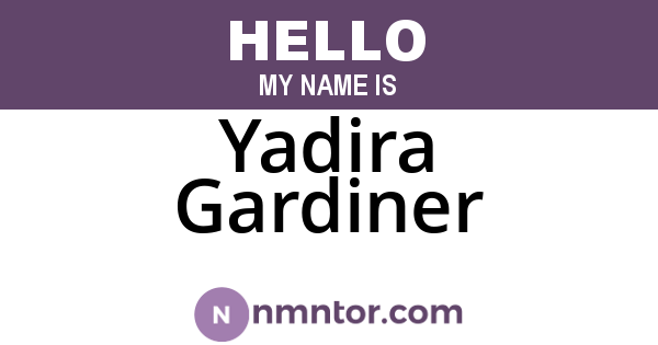 Yadira Gardiner