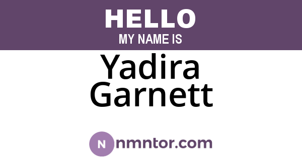 Yadira Garnett