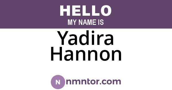 Yadira Hannon