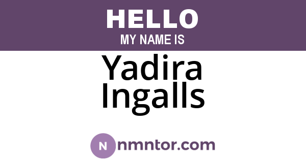 Yadira Ingalls
