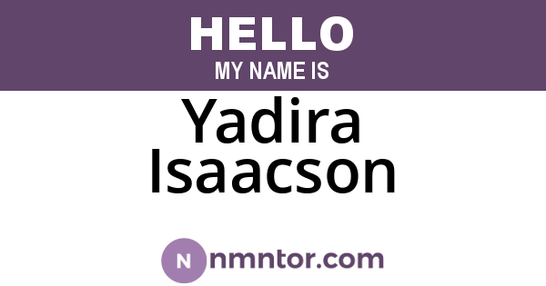 Yadira Isaacson