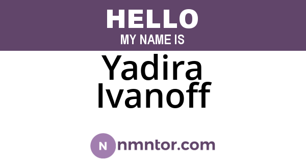 Yadira Ivanoff