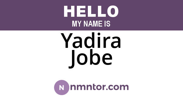 Yadira Jobe