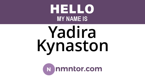Yadira Kynaston