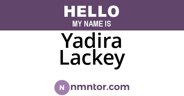 Yadira Lackey