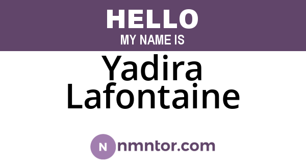 Yadira Lafontaine