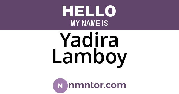 Yadira Lamboy