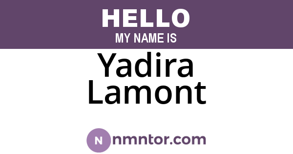 Yadira Lamont