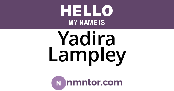 Yadira Lampley
