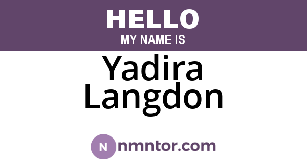 Yadira Langdon