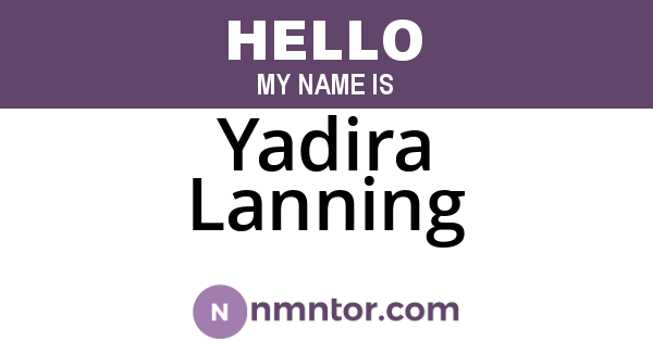 Yadira Lanning