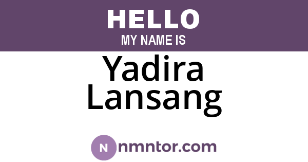 Yadira Lansang