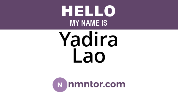 Yadira Lao