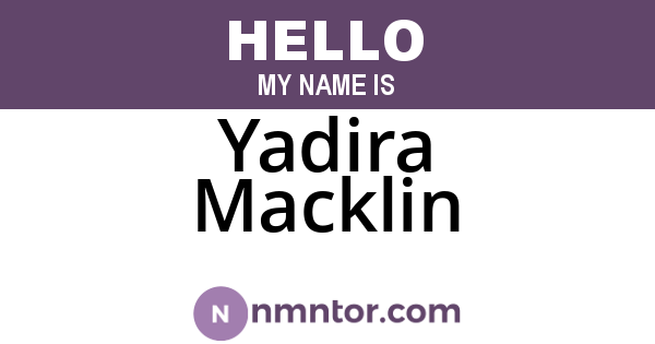 Yadira Macklin