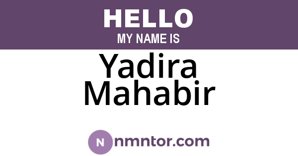 Yadira Mahabir
