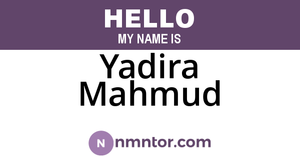 Yadira Mahmud