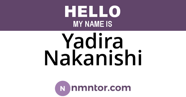 Yadira Nakanishi