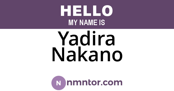 Yadira Nakano