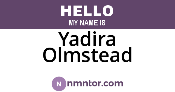 Yadira Olmstead