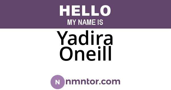 Yadira Oneill