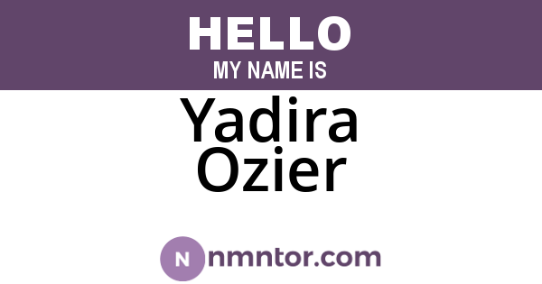 Yadira Ozier