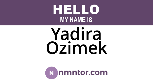 Yadira Ozimek