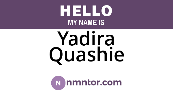 Yadira Quashie