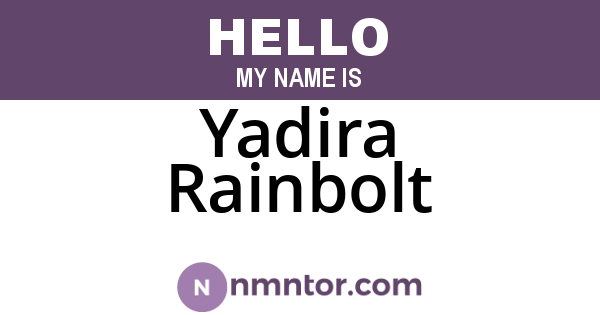 Yadira Rainbolt