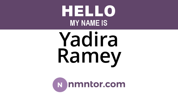 Yadira Ramey