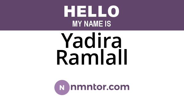 Yadira Ramlall