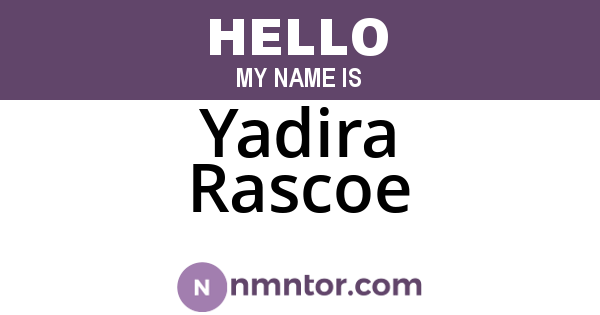 Yadira Rascoe