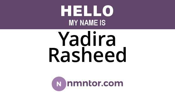 Yadira Rasheed
