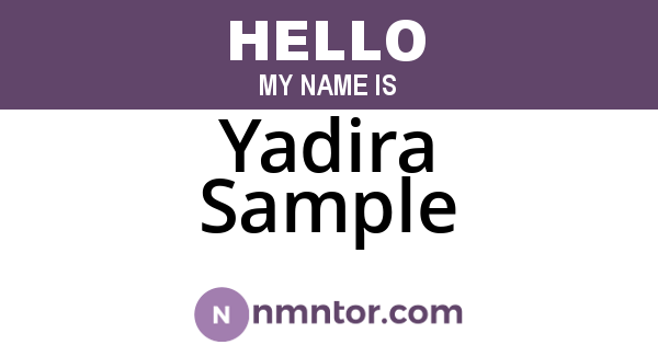 Yadira Sample