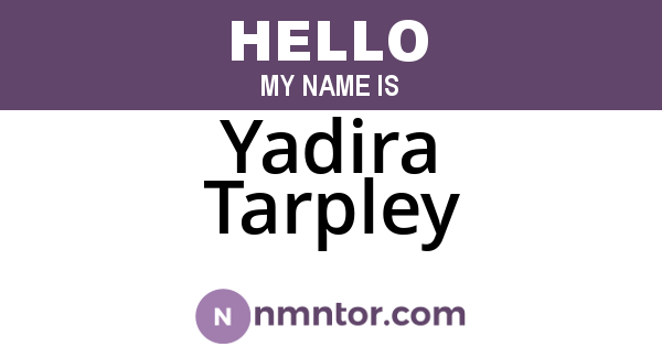 Yadira Tarpley