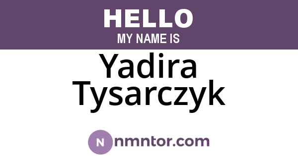 Yadira Tysarczyk