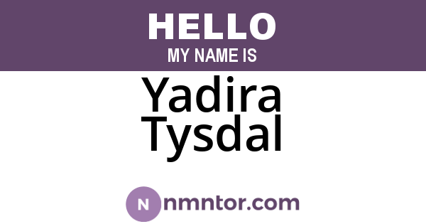 Yadira Tysdal