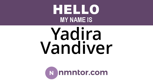 Yadira Vandiver