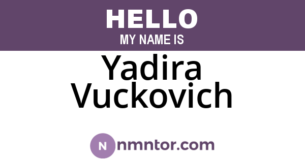 Yadira Vuckovich