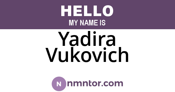 Yadira Vukovich