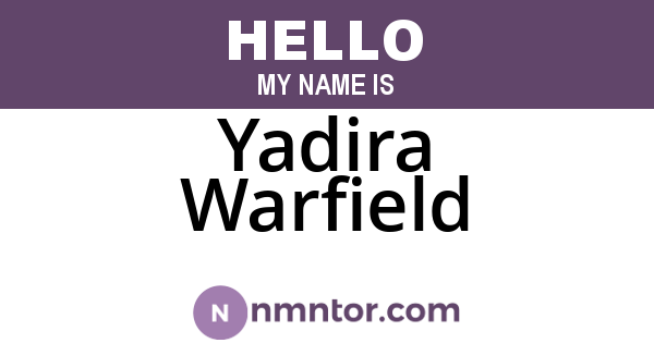 Yadira Warfield