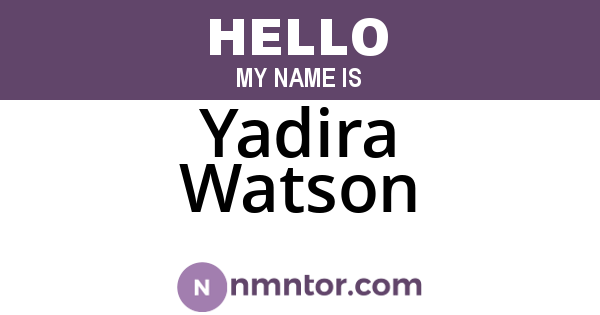 Yadira Watson