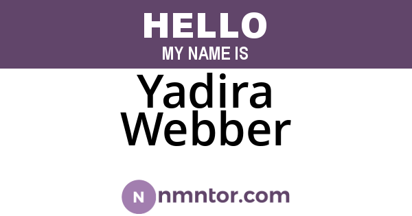 Yadira Webber