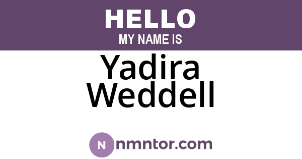 Yadira Weddell